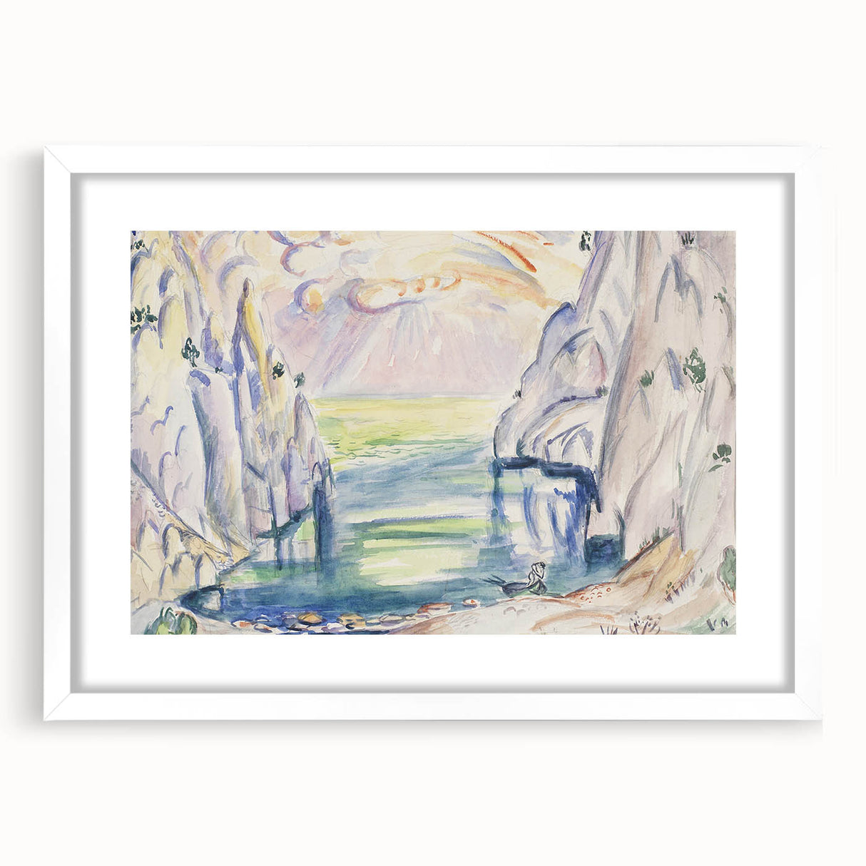 Modern Cove Art - Contemporary Abstract Seascape Wall Decor