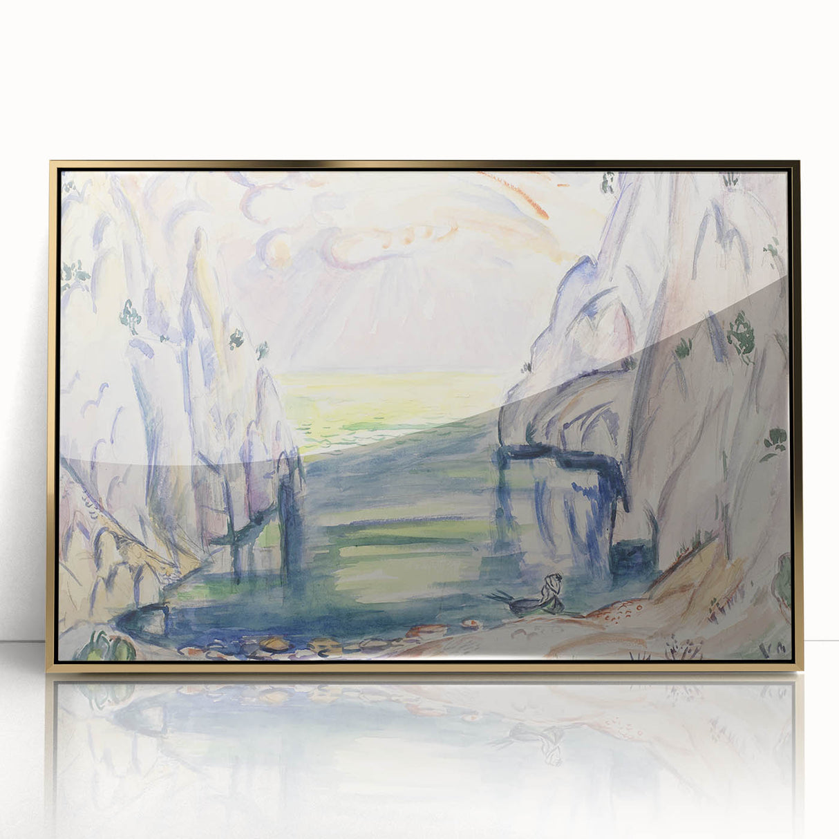 Modern Cove Art - Contemporary Abstract Seascape Wall Decor