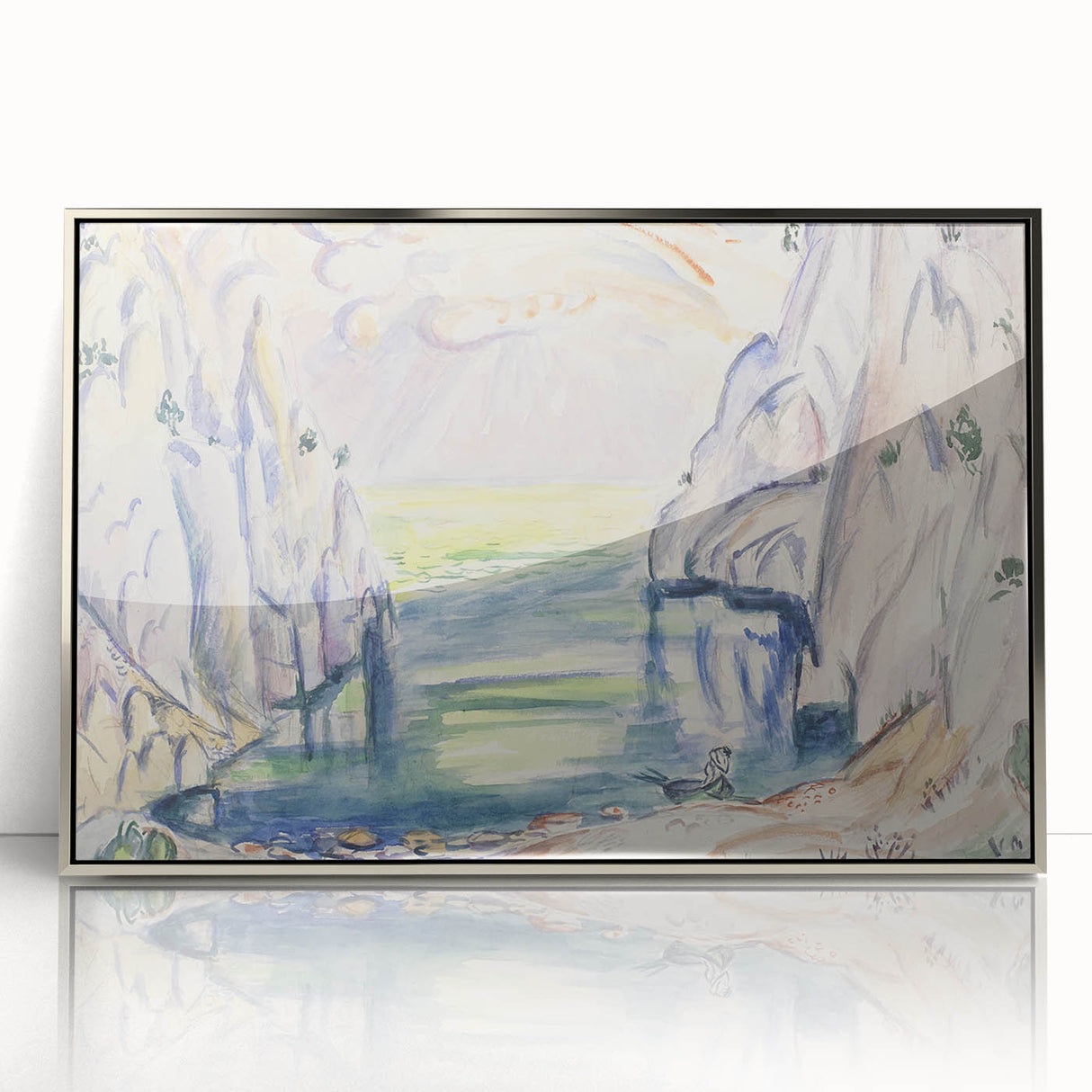 Modern Cove Art - Contemporary Abstract Seascape Wall Decor