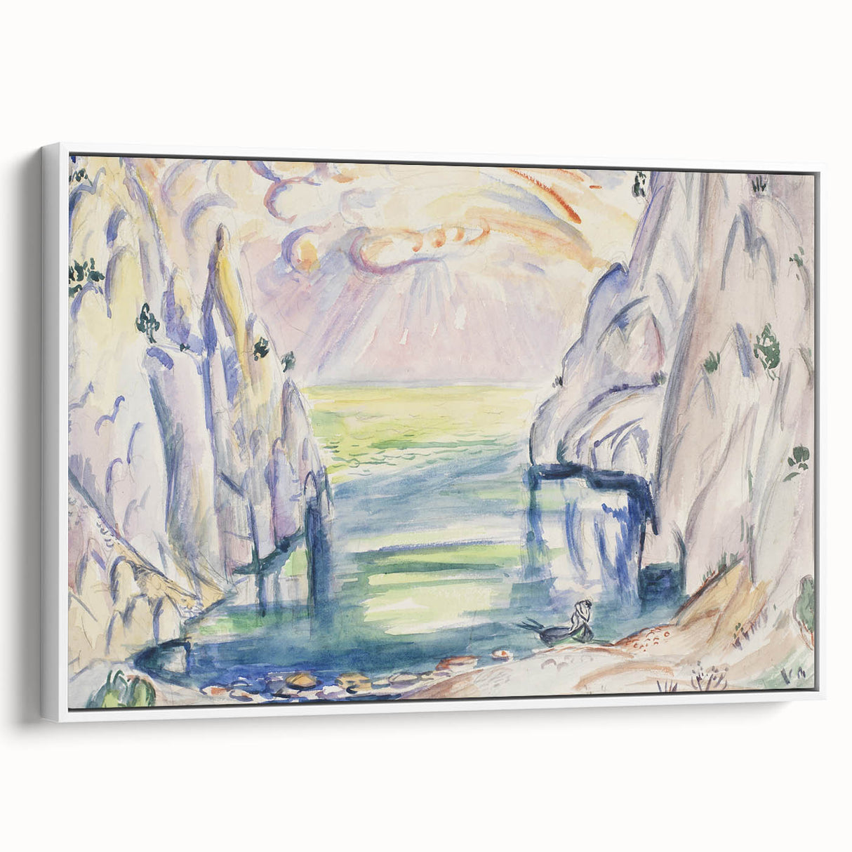 Modern Cove Art - Contemporary Abstract Seascape Wall Decor