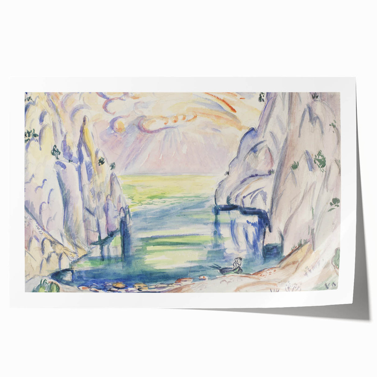 Modern Cove Art - Contemporary Abstract Seascape Wall Decor