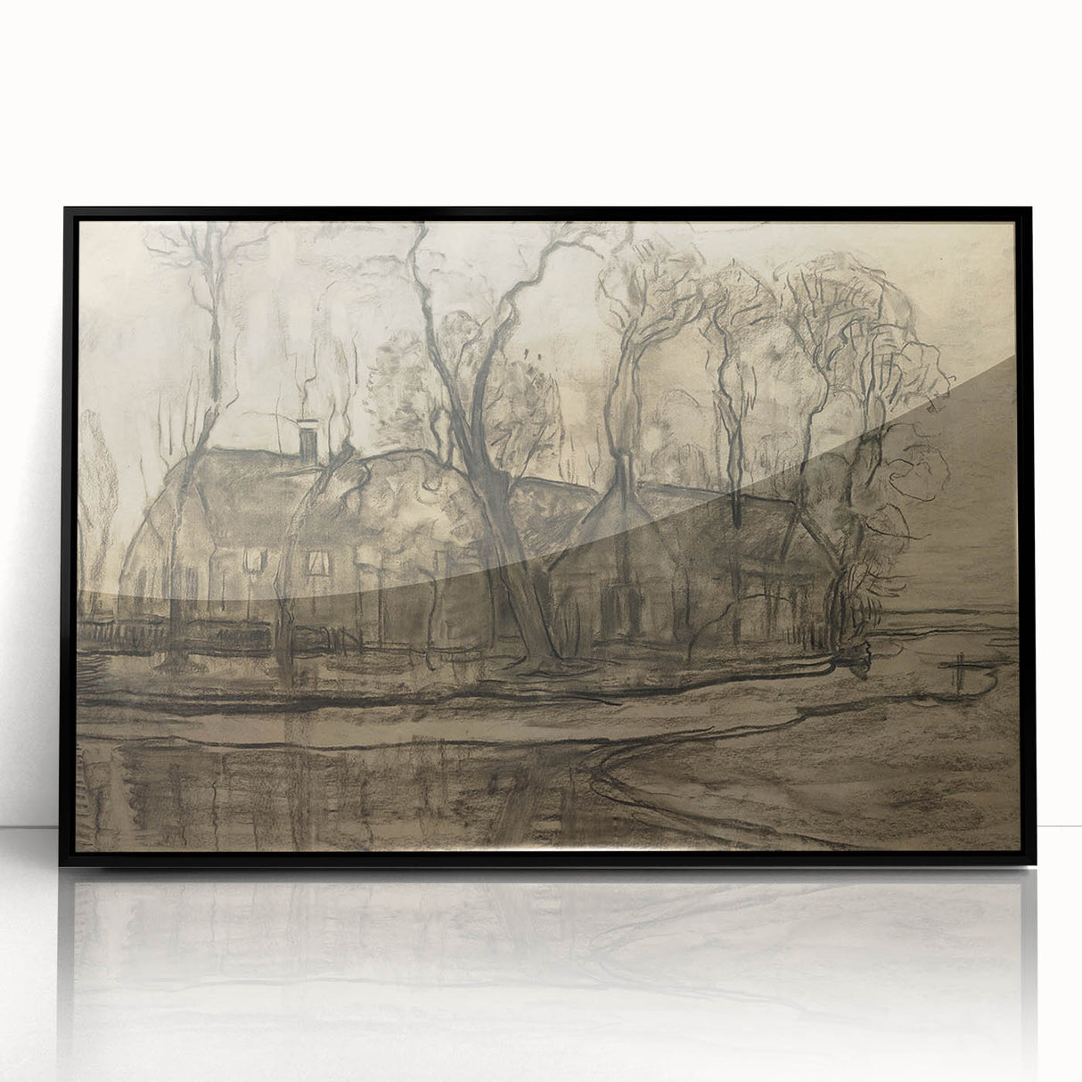 Modern Farm Landscape - Contemporary Minimalist Wall Art