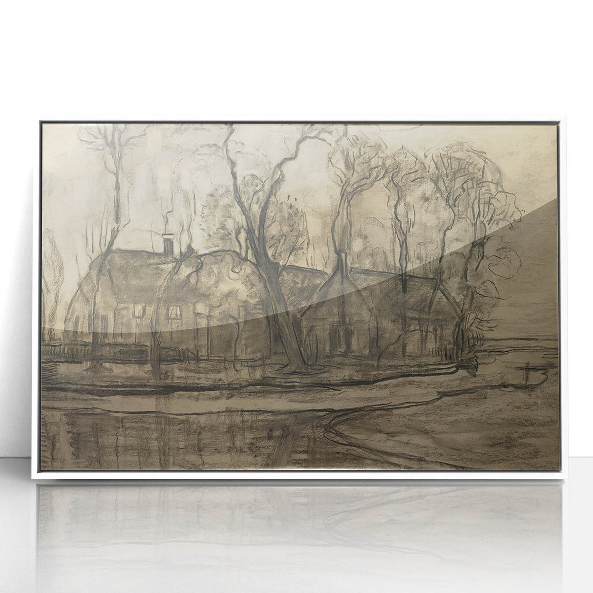 Modern Farm Landscape - Contemporary Minimalist Wall Art