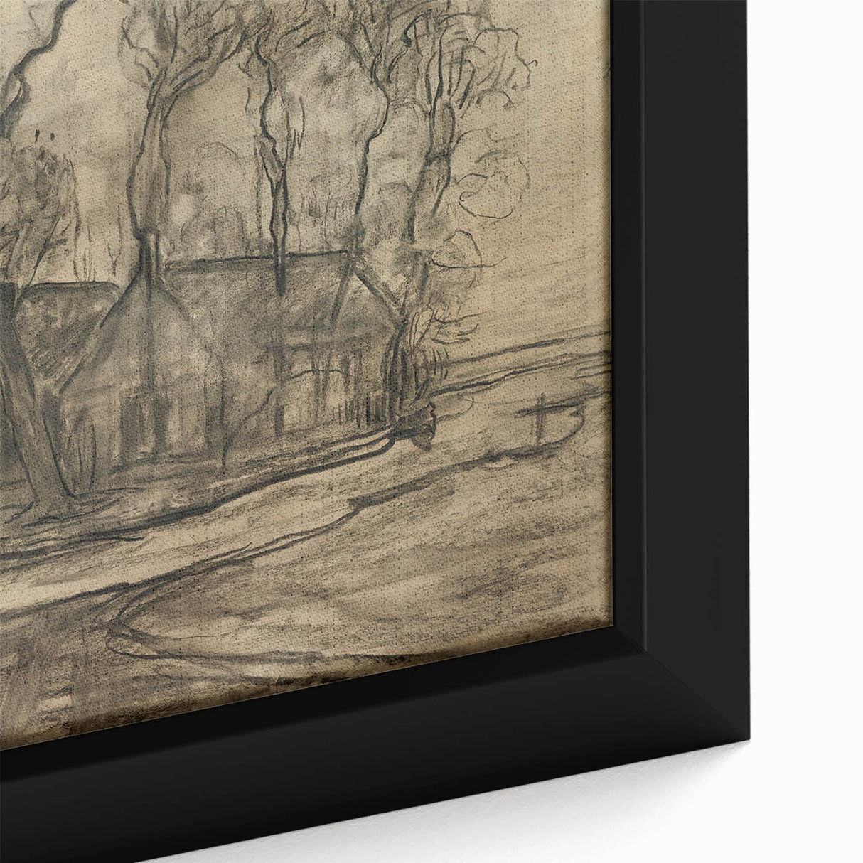 Modern Farm Landscape - Contemporary Minimalist Wall Art