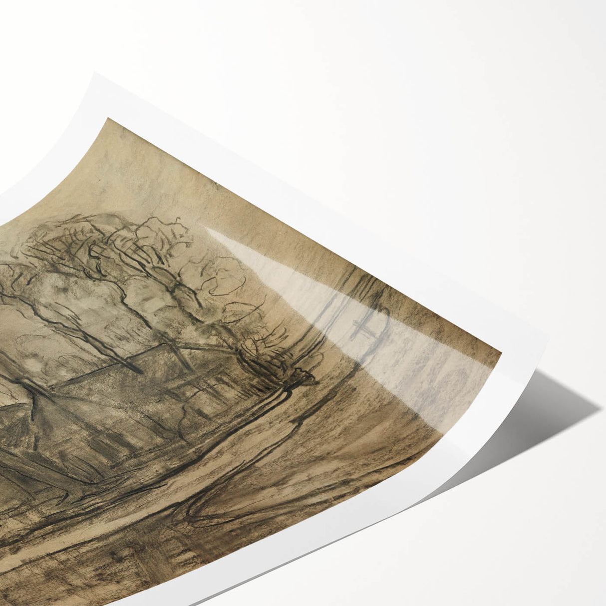 Modern Farm Landscape - Contemporary Minimalist Wall Art