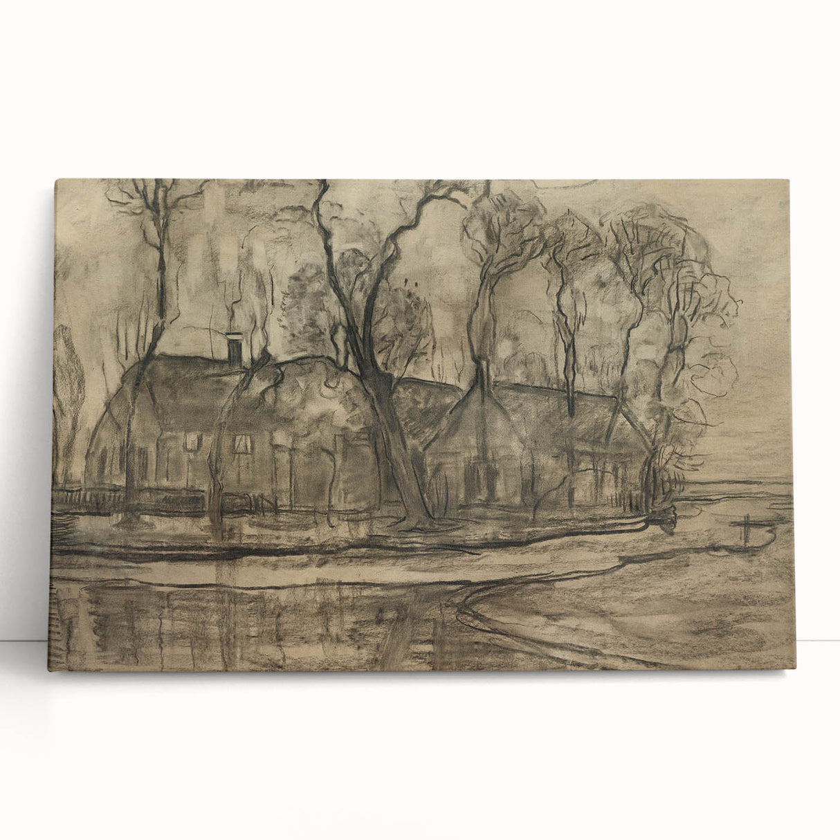 Modern Farm Landscape - Contemporary Minimalist Wall Art