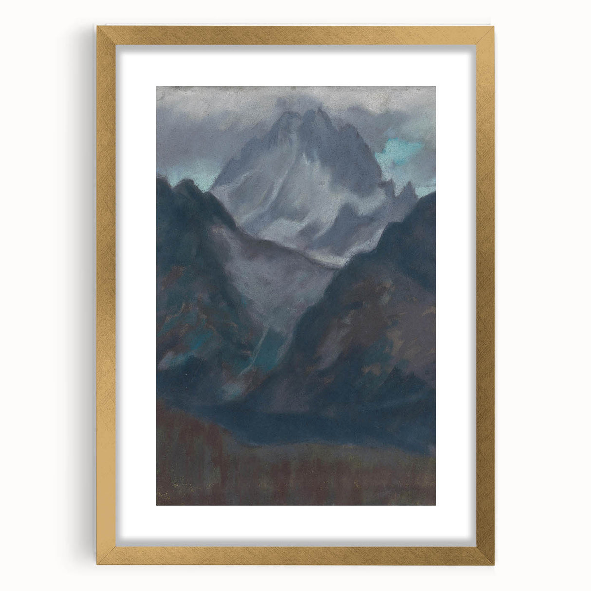 Modern Wall Art - Abstract Mountain Landscape in Contemporary Style