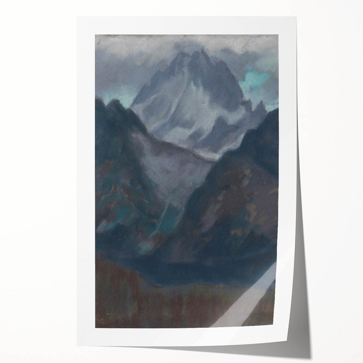 Modern Wall Art - Abstract Mountain Landscape in Contemporary Style