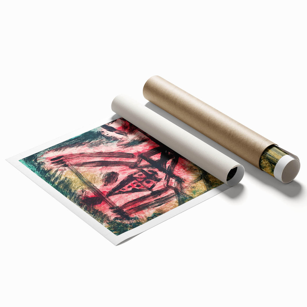 Modern Wall Art - Abstract Fire Clown in Vibrant Contemporary Style