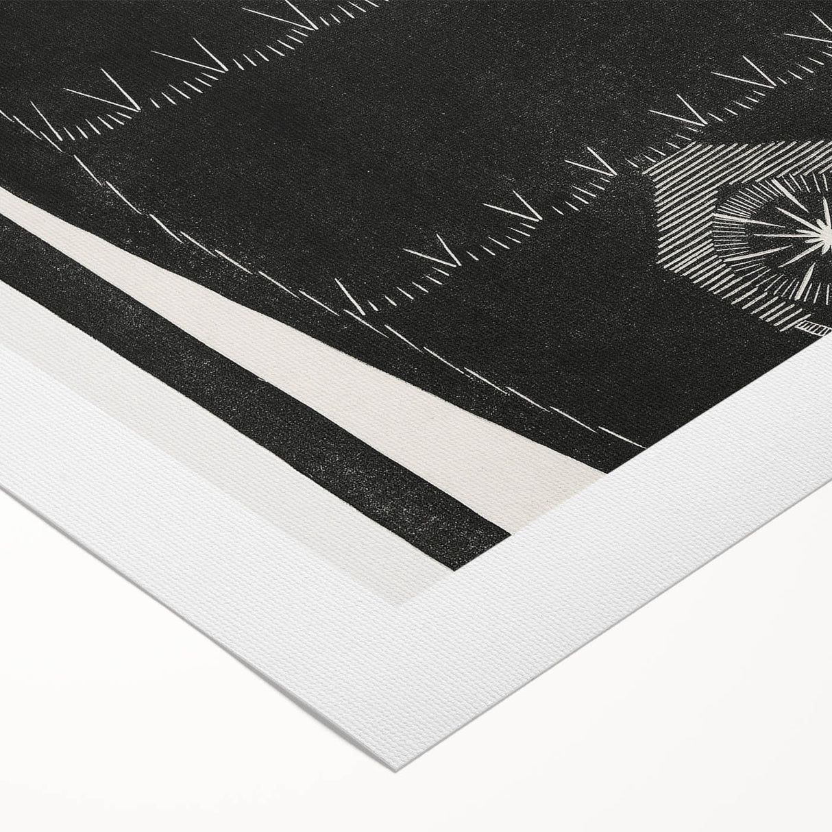 Modern Wall Art - Black and White Abstract Ara Design in Minimalist Style