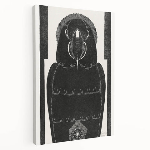 Modern Wall Art - Black and White Abstract Ara Design in Minimalist Style