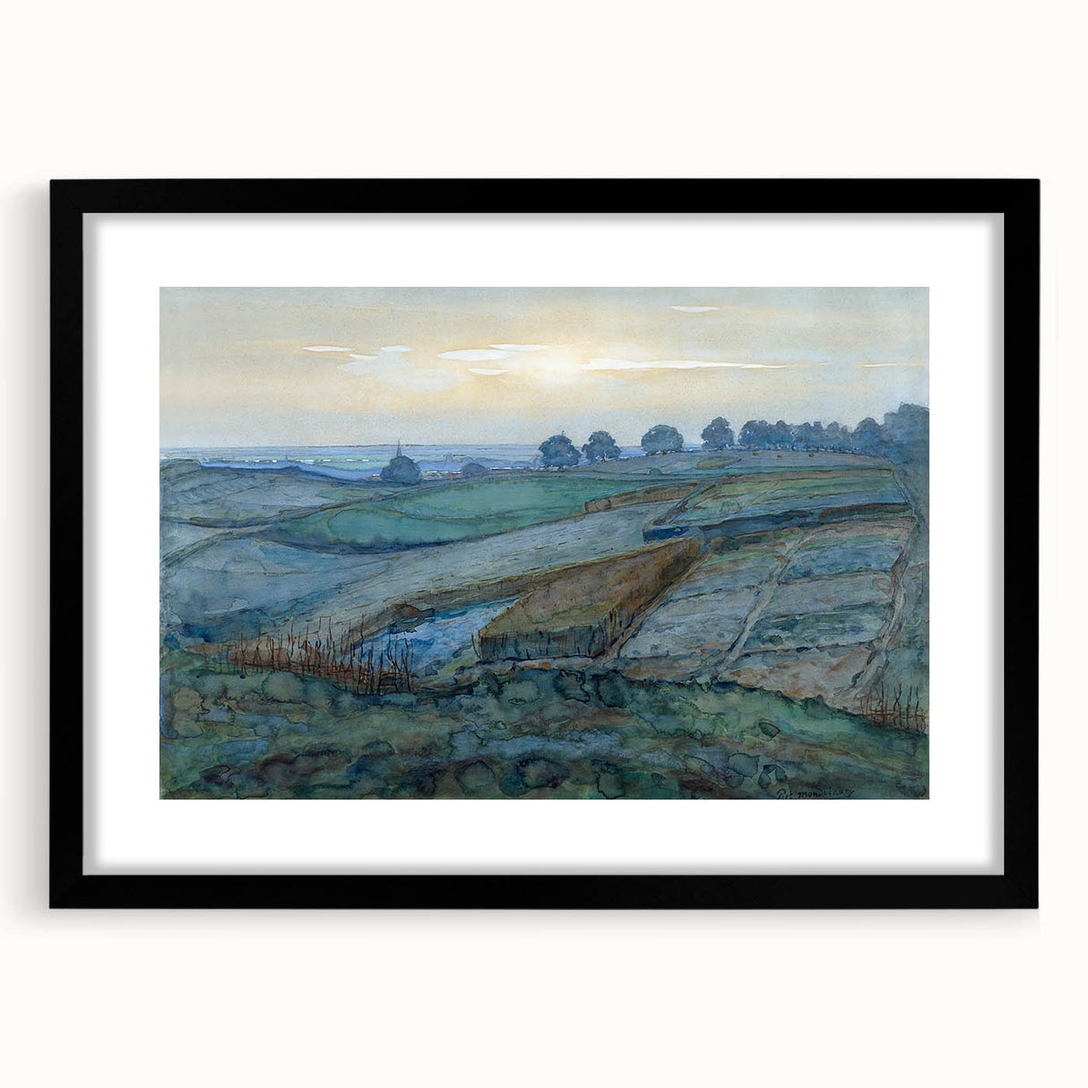 Modern Landscape Art - Abstract Scenic Wall Decor for Homes