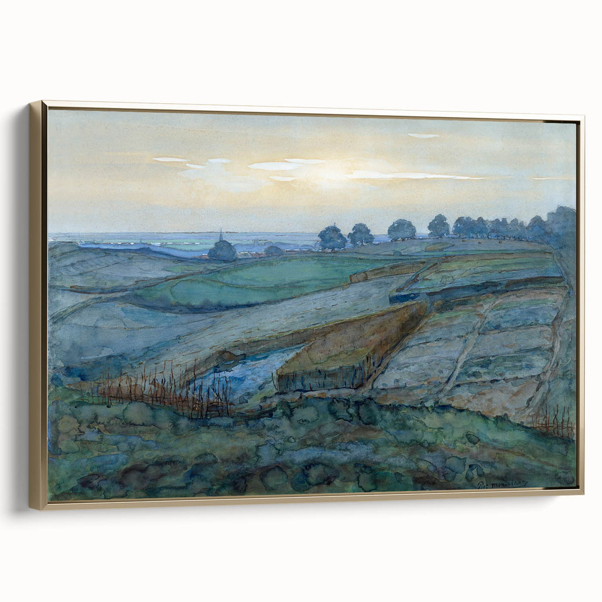 Modern Landscape Art - Abstract Scenic Wall Decor for Homes