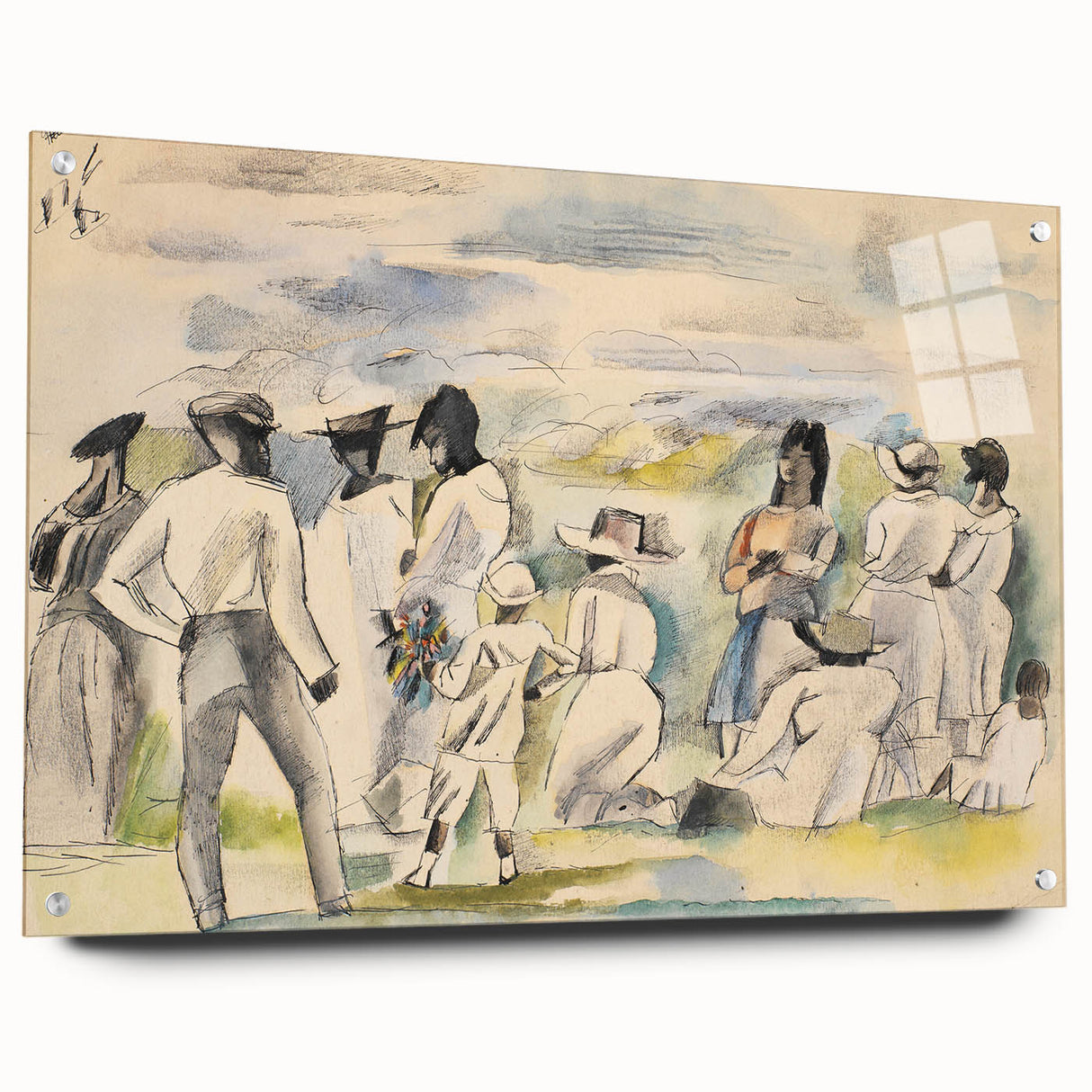 Modern Figurative Art - Abstract Group Scene Wall Decor