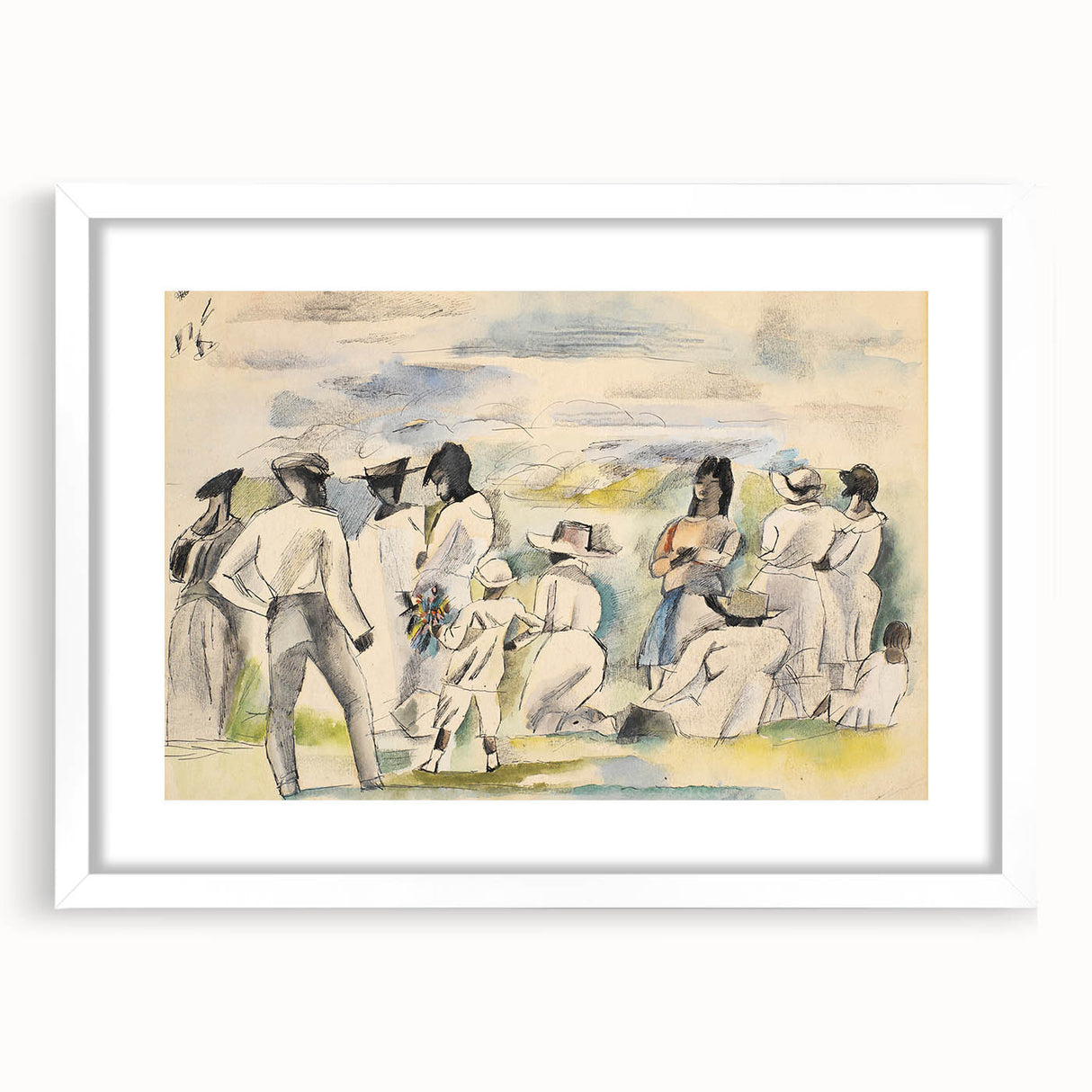 Modern Figurative Art - Abstract Group Scene Wall Decor