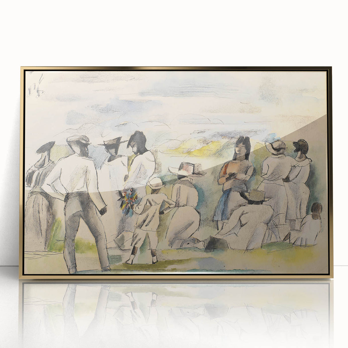 Modern Figurative Art - Abstract Group Scene Wall Decor