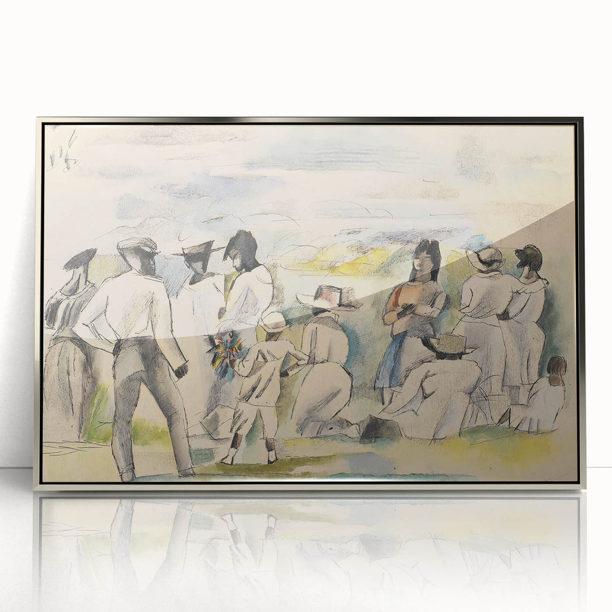 Modern Figurative Art - Abstract Group Scene Wall Decor