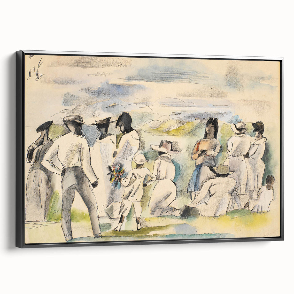 Modern Figurative Art - Abstract Group Scene Wall Decor