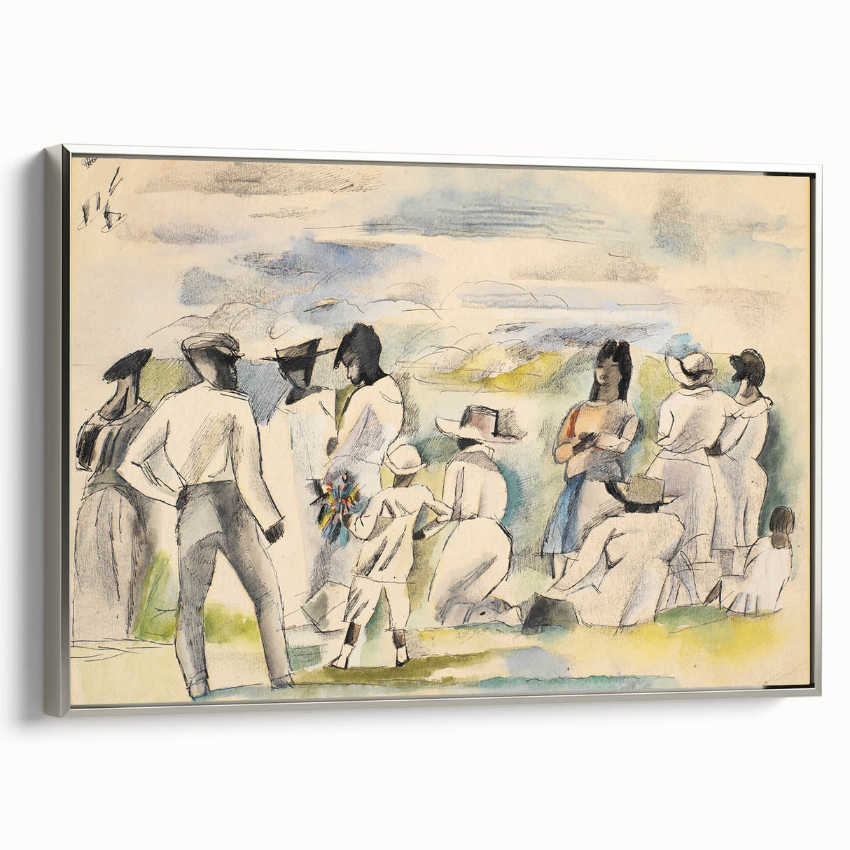 Modern Figurative Art - Abstract Group Scene Wall Decor