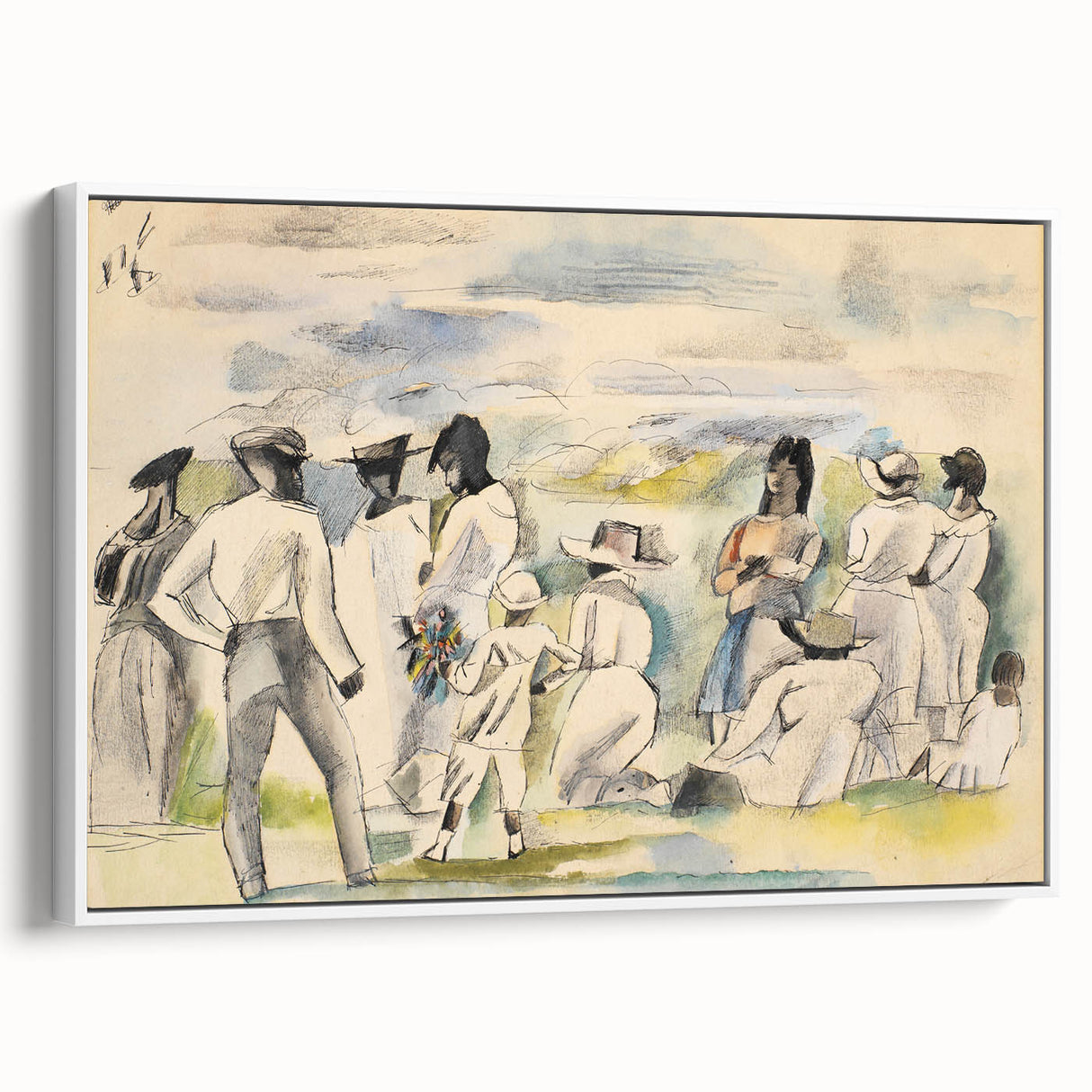 Modern Figurative Art - Abstract Group Scene Wall Decor