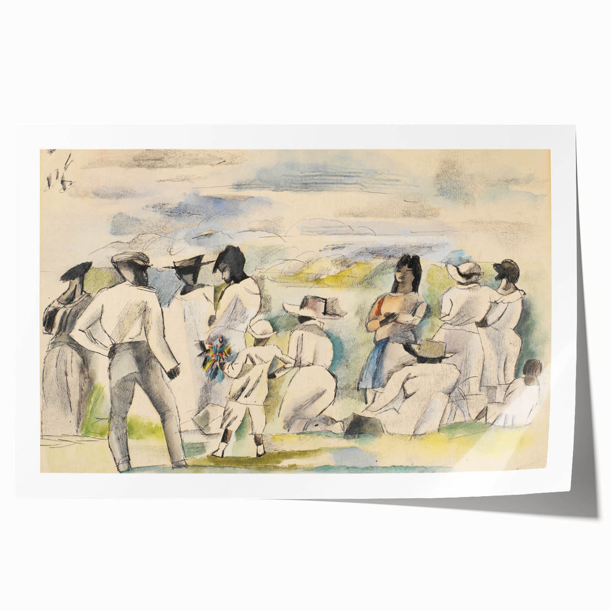 Modern Figurative Art - Abstract Group Scene Wall Decor