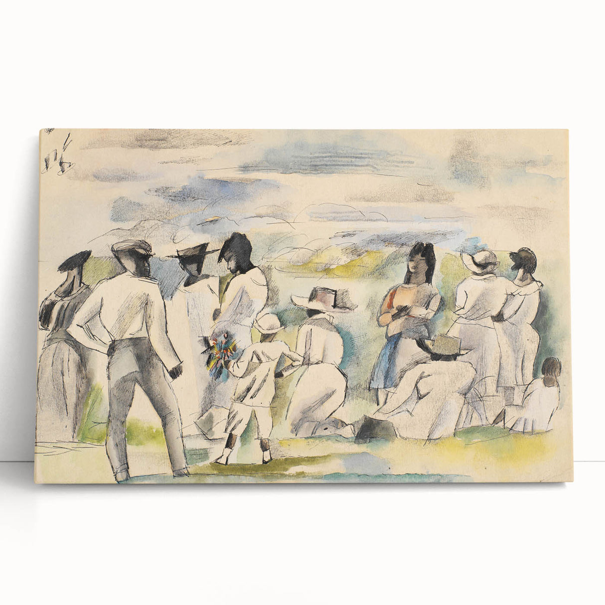 Modern Figurative Art - Abstract Group Scene Wall Decor