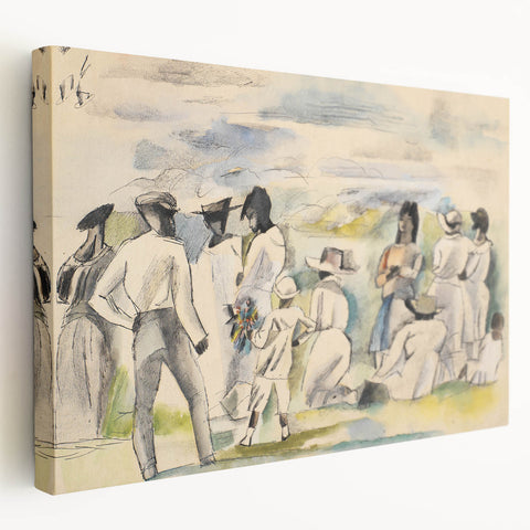 Modern Figurative Art - Abstract Group Scene Wall Decor