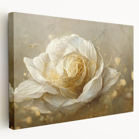 Colorful abstract floral wall art displayed on a stretched canvas, showcasing vibrant hues of pink, blue, and green. Ideal for modern home decor, this artwork adds a lively touch to any room.