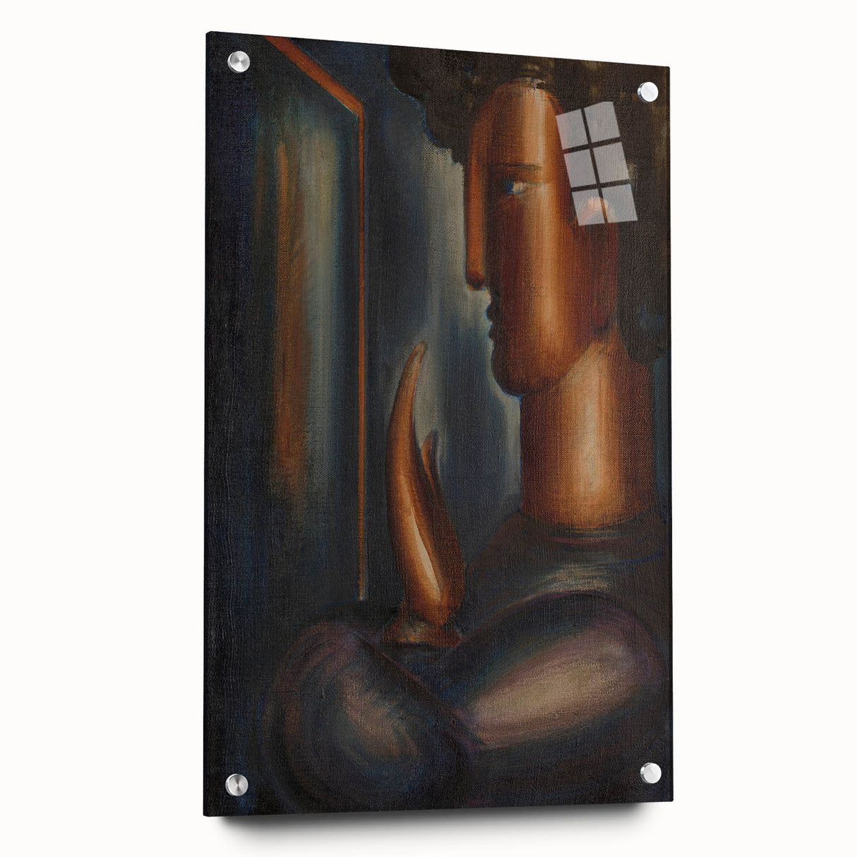 Modern Wall Art - Abstract Before the Mirror Portrait in Subtle Tones