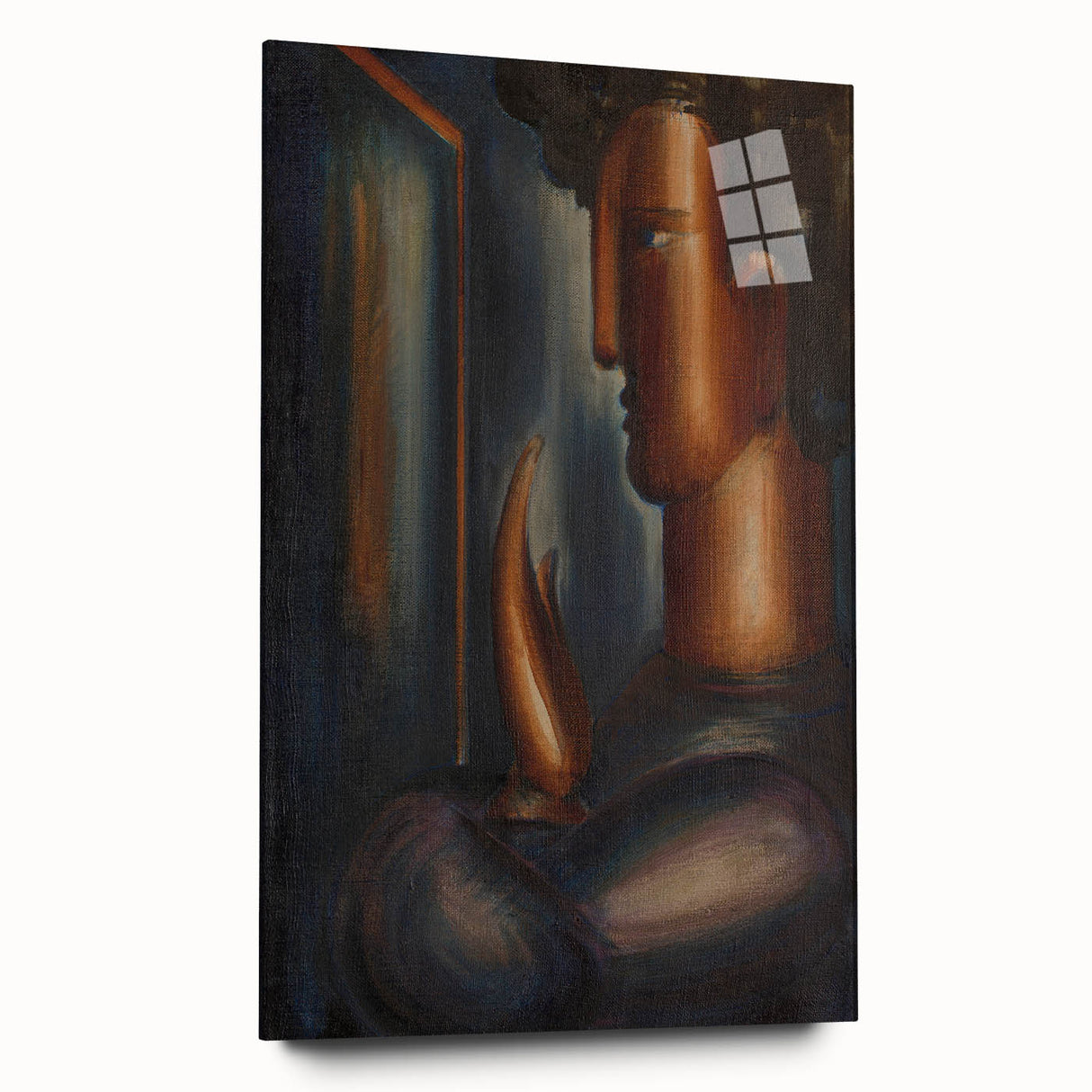 Modern Wall Art - Abstract Before the Mirror Portrait in Subtle Tones