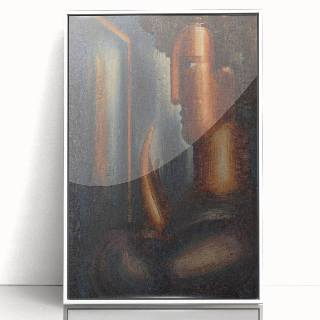 Modern Wall Art - Abstract Before the Mirror Portrait in Subtle Tones