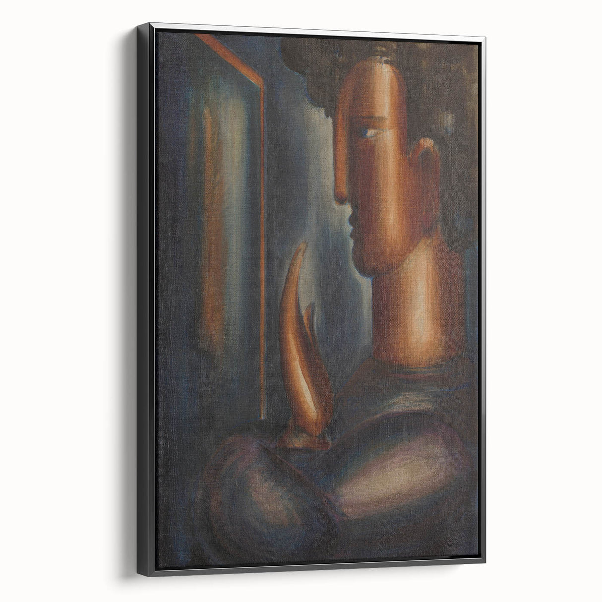 Modern Wall Art - Abstract Before the Mirror Portrait in Subtle Tones