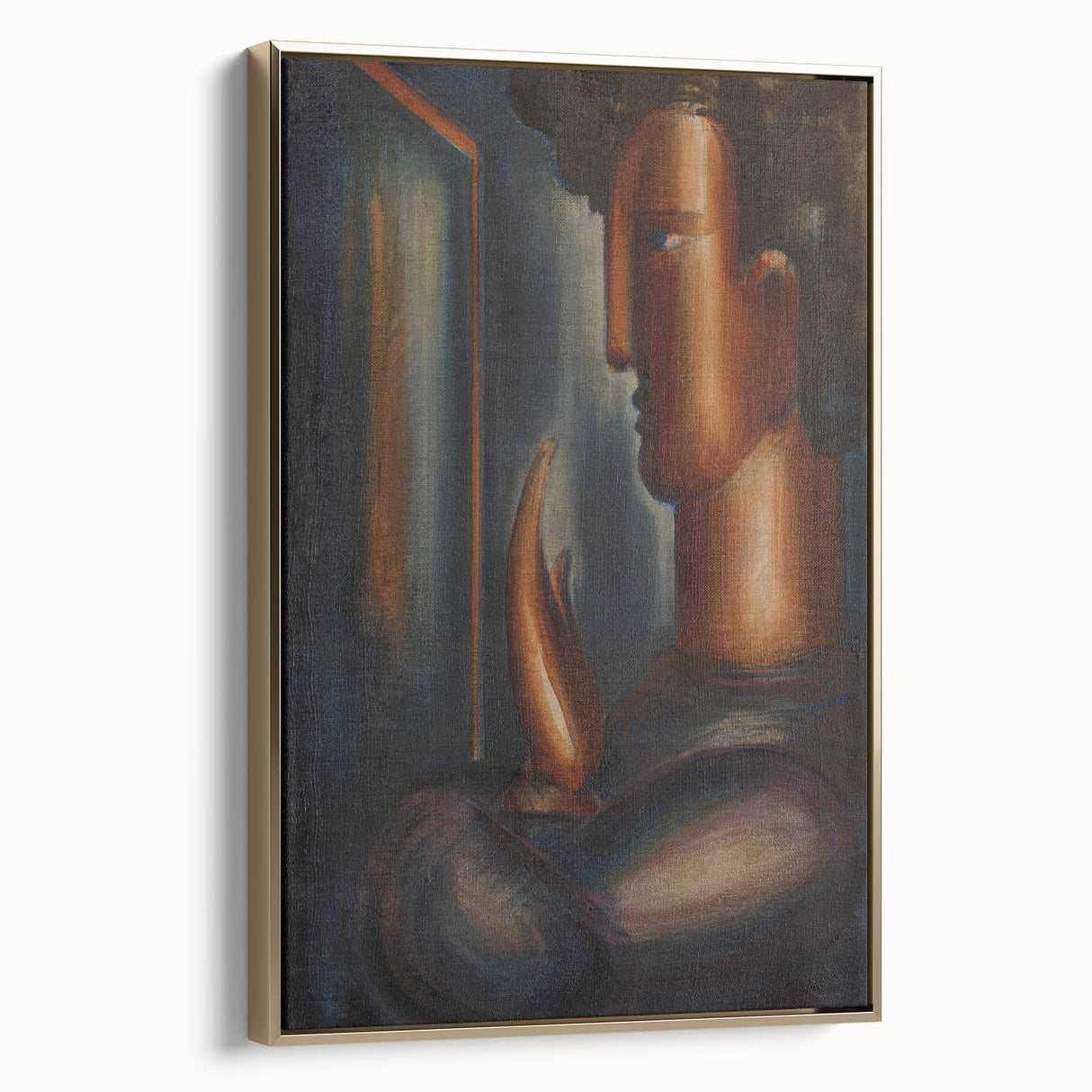 Modern Wall Art - Abstract Before the Mirror Portrait in Subtle Tones