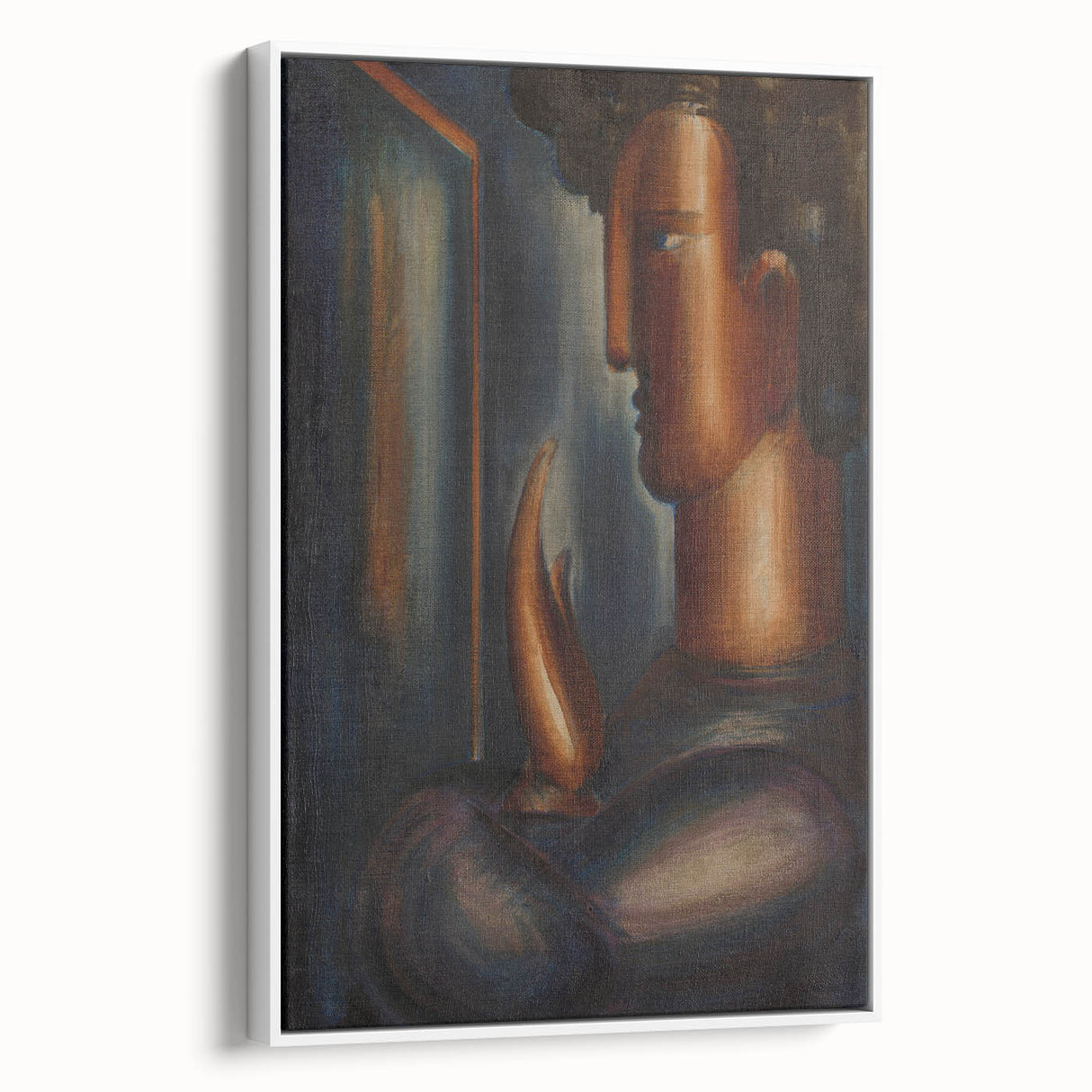 Modern Wall Art - Abstract Before the Mirror Portrait in Subtle Tones