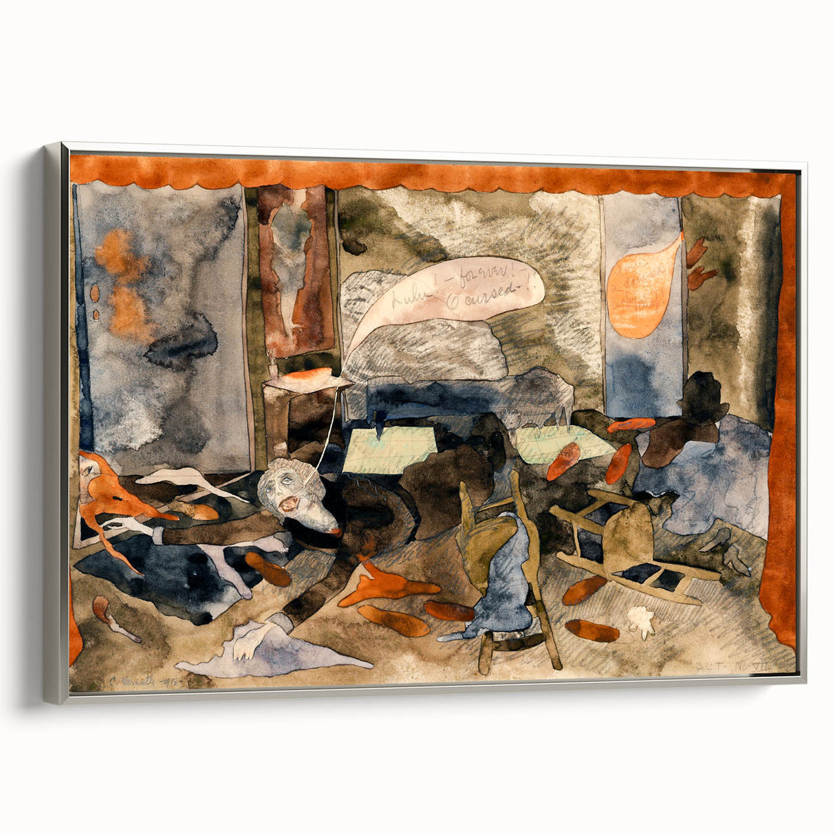 Modern Expressionist Art - Abstract Dramatic Scene Wall Decor