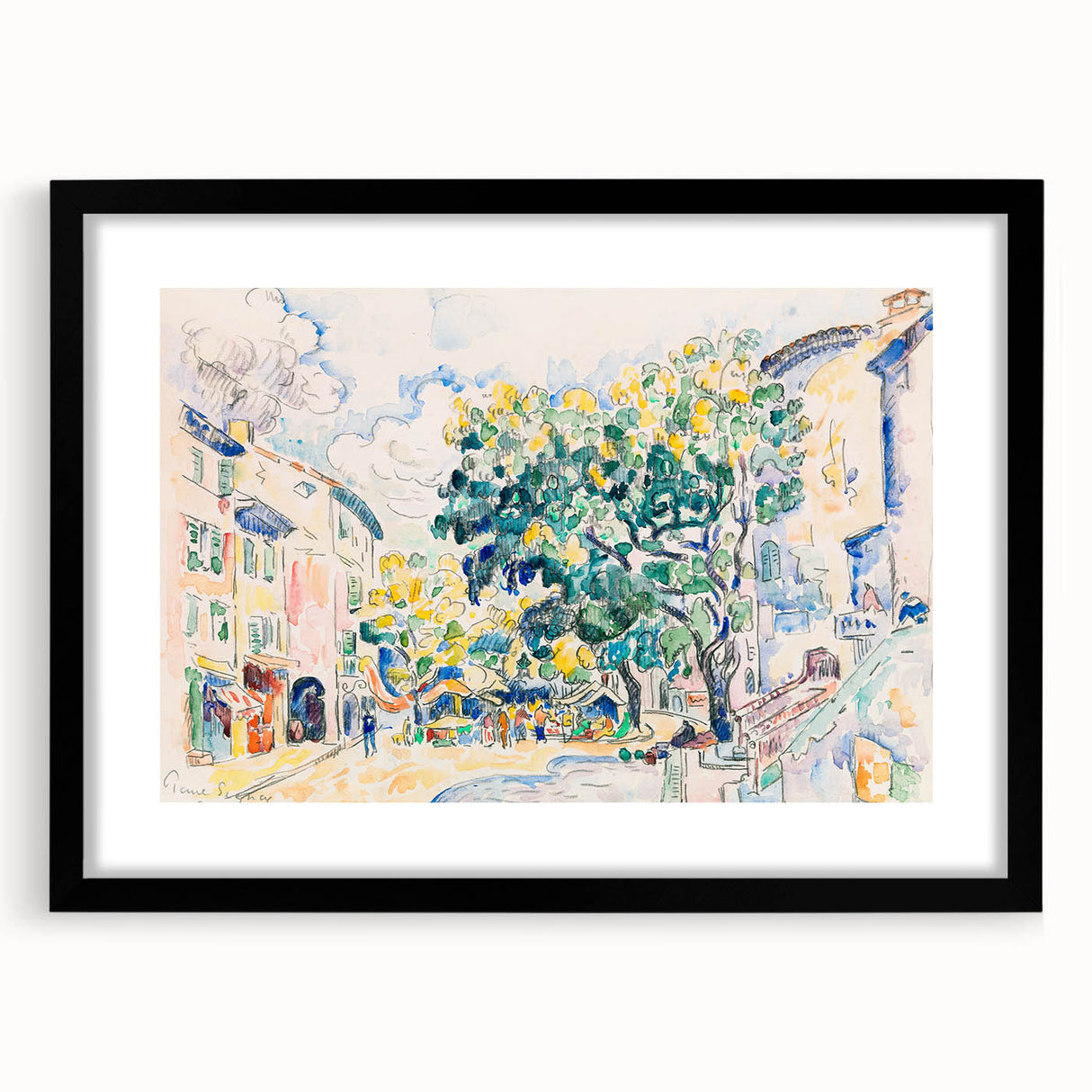 Modern Cityscape Art - Vibrant Antibes Wall Decor