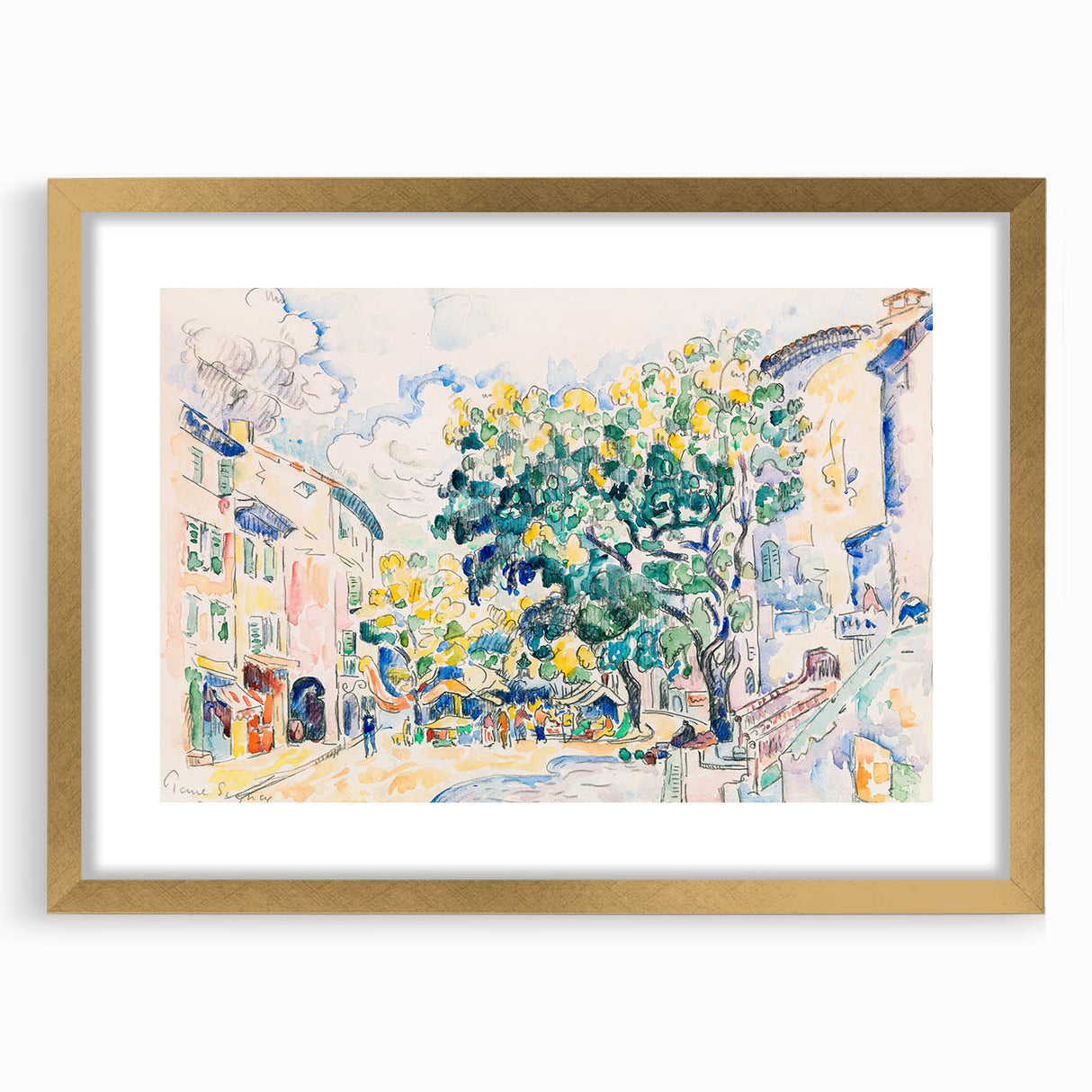 Modern Cityscape Art - Vibrant Antibes Wall Decor