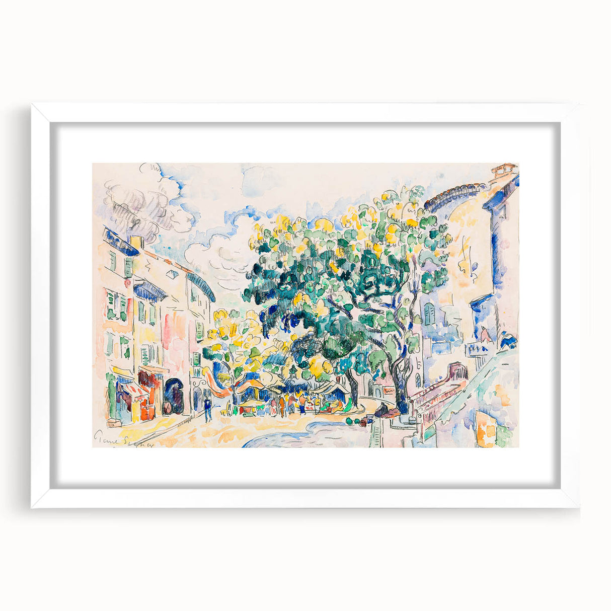 Modern Cityscape Art - Vibrant Antibes Wall Decor