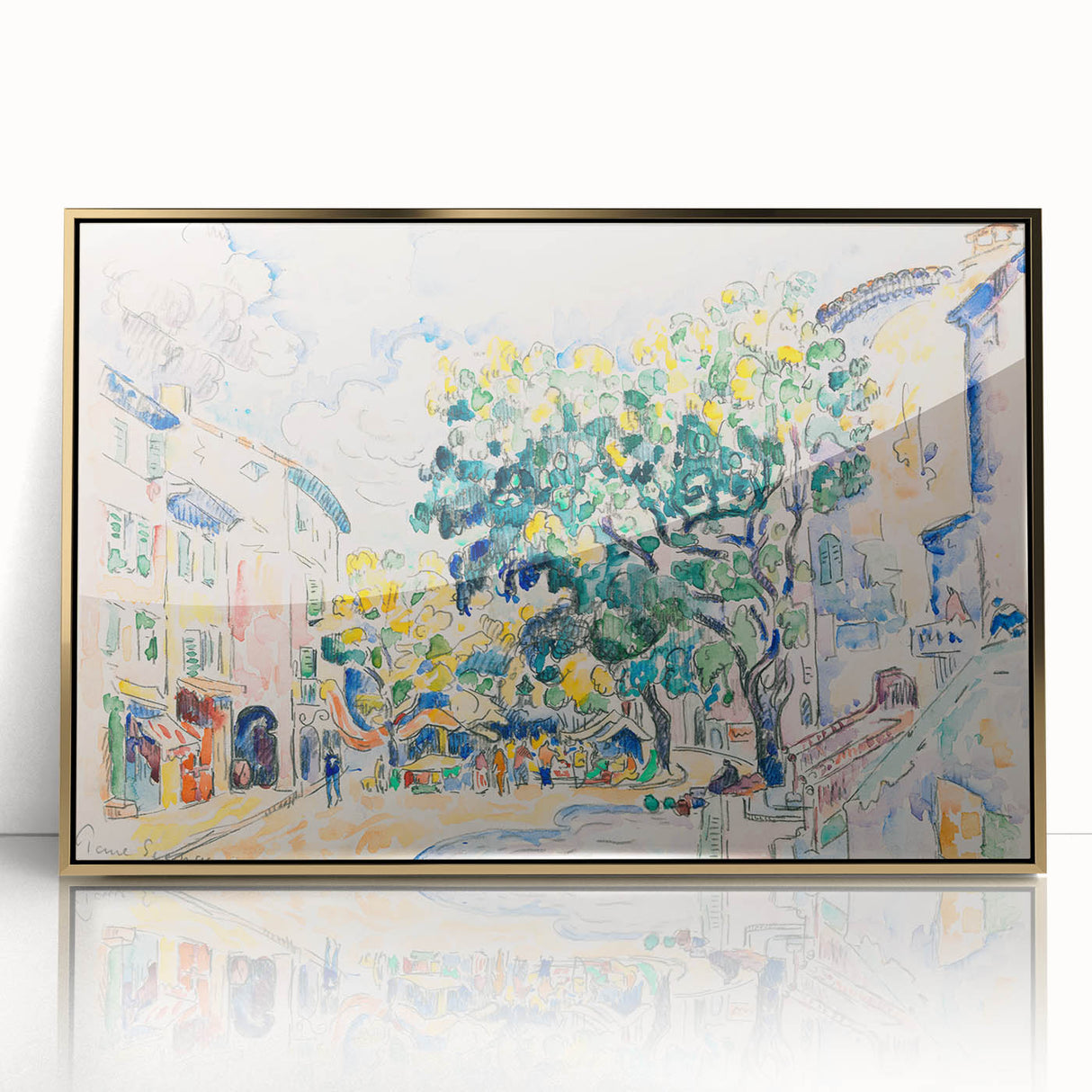 Modern Cityscape Art - Vibrant Antibes Wall Decor
