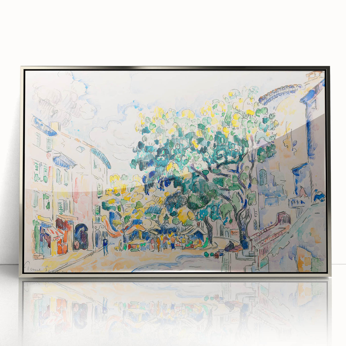Modern Cityscape Art - Vibrant Antibes Wall Decor
