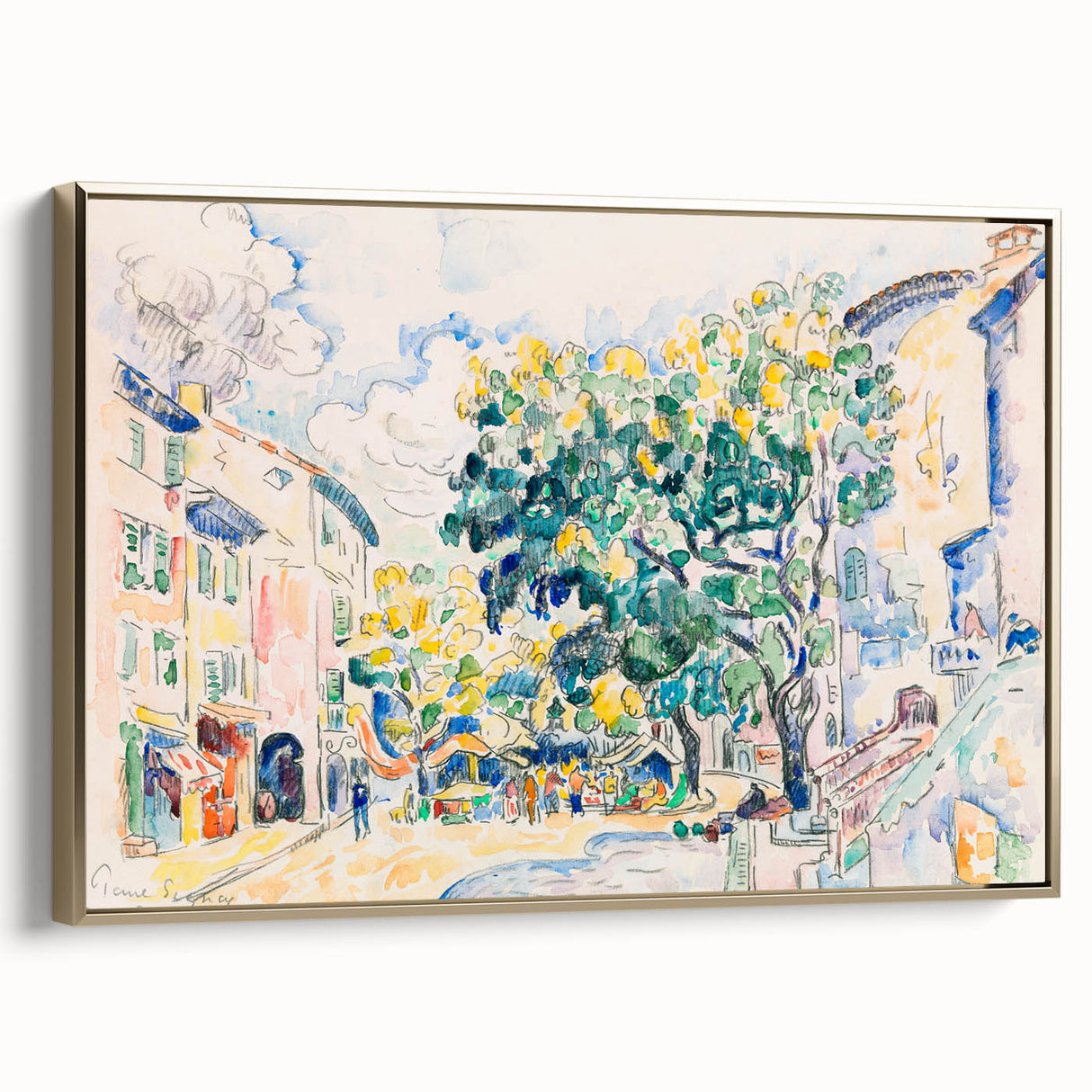 Modern Cityscape Art - Vibrant Antibes Wall Decor