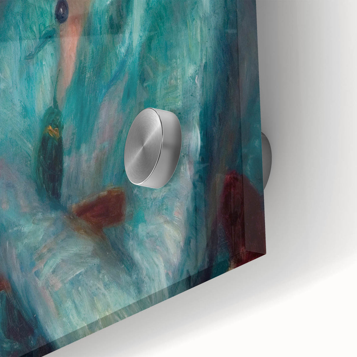 Modern Wall Art - The Brunette Portrait in Vibrant Impressionist Style