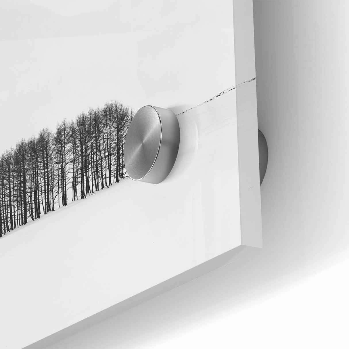 Framed Office Art – Minimalist Black and White Winter Scene