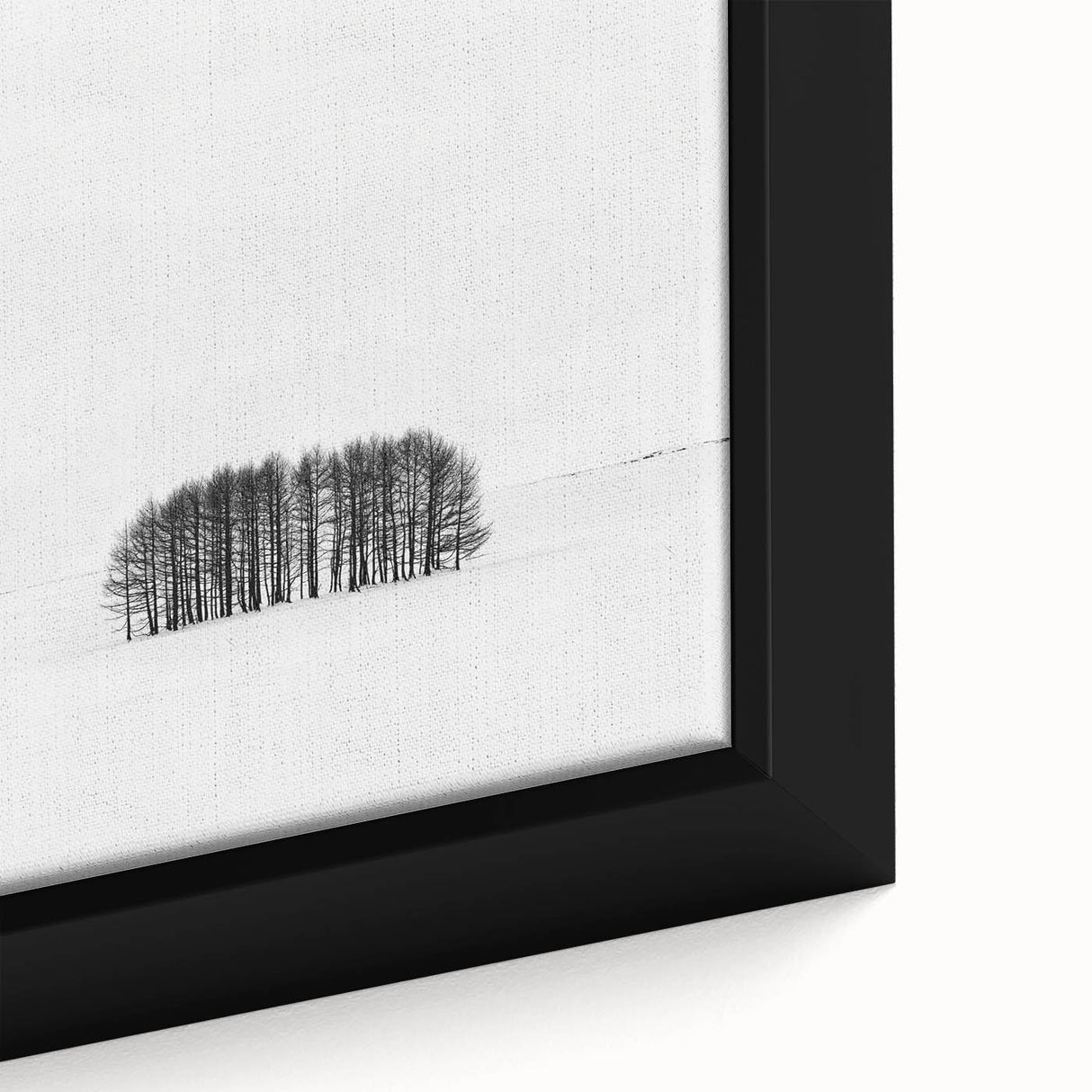 Framed Office Art – Minimalist Black and White Winter Scene