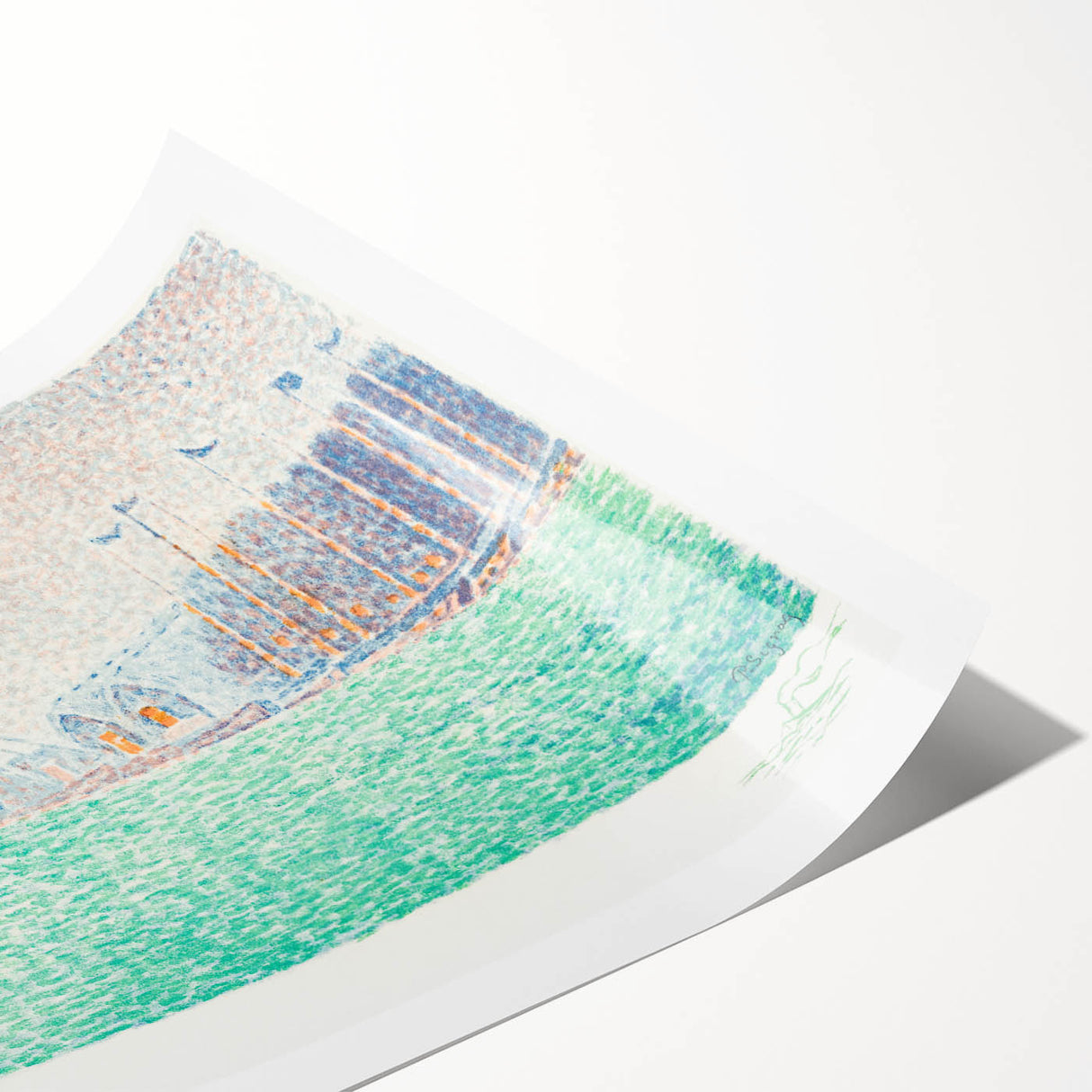 Modern Wall Art of a Tranquil Waterfront Scene - Abstract Modern Decor