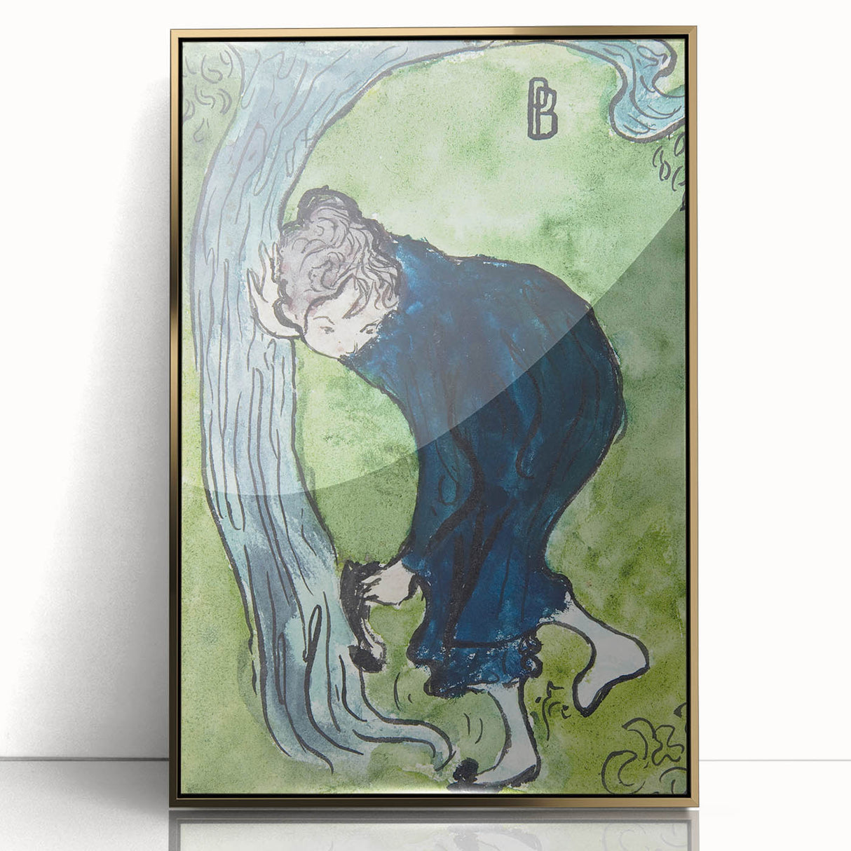 Modern Wall Art - Whimsical The False Step in Vibrant Impressionist Style