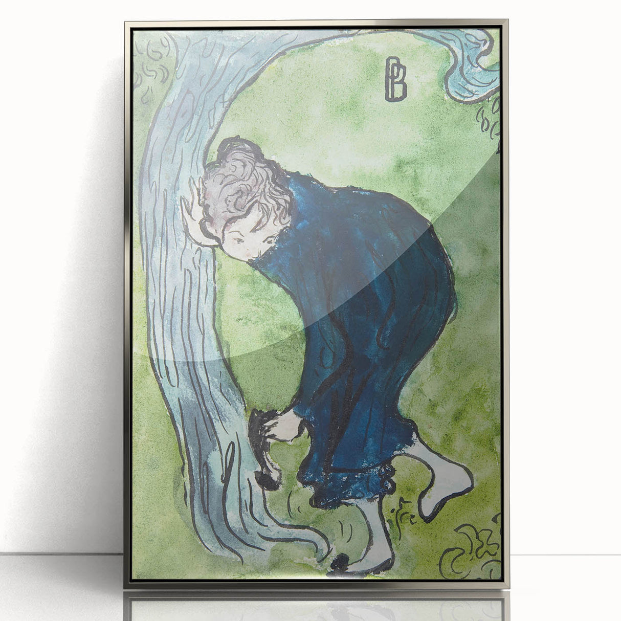 Modern Wall Art - Whimsical The False Step in Vibrant Impressionist Style