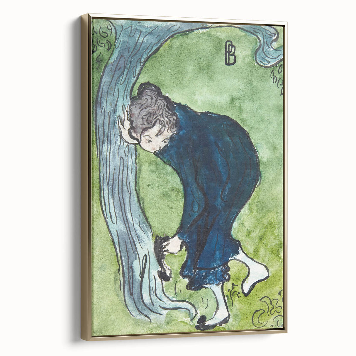 Modern Wall Art - Whimsical The False Step in Vibrant Impressionist Style