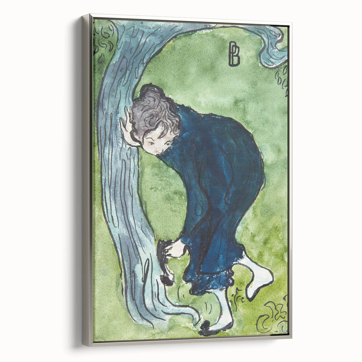 Modern Wall Art - Whimsical The False Step in Vibrant Impressionist Style