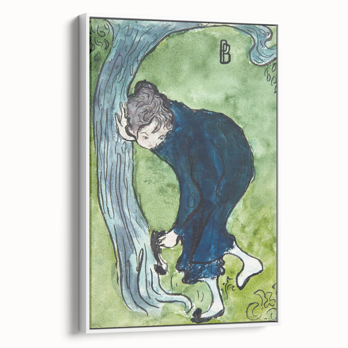 Modern Wall Art - Whimsical The False Step in Vibrant Impressionist Style